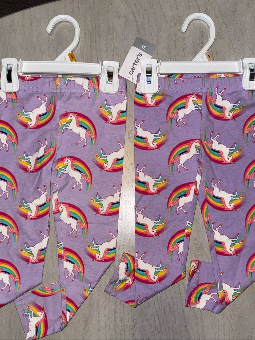 Kids-Carter's Lavender Unicorn & Rainbow Pajama Bottoms